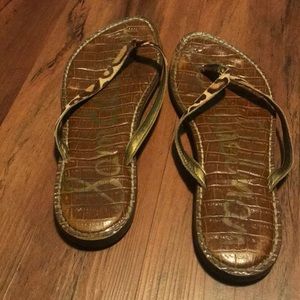 Sam Edelman cheetah print sandals.